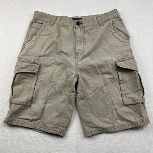 Anchor Blue Men Shorts 34 Outdoor Casual Cargo‎ Chino Pockets Gray